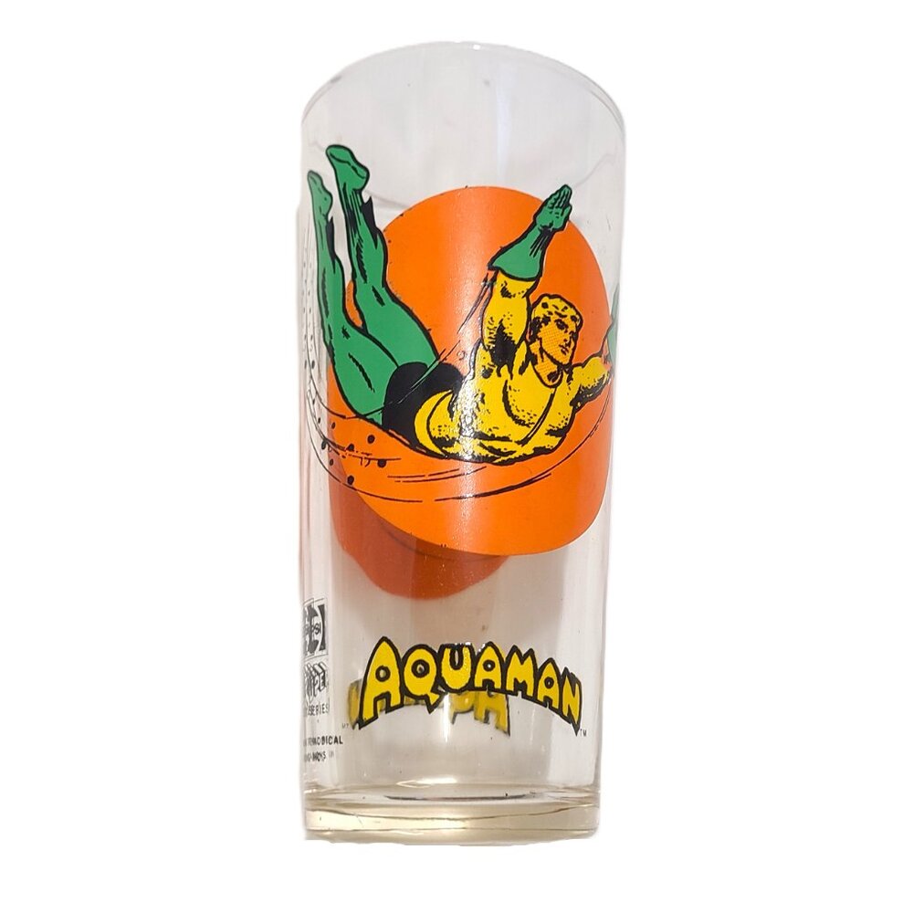 1976 Pepsi Super Series AQUAMAN  Glass Series Cola Soda DC Comic Superhero - Picture 6 of 6